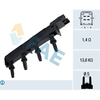 Bobine d'allumage FAE 80275