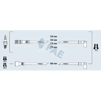Kit de câbles d'allumage FAE 83020