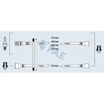 Kit de câbles d'allumage FAE 83060