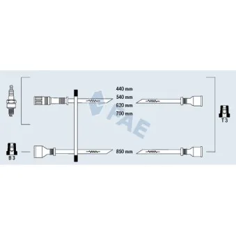 Kit de câbles d'allumage FAE 83100