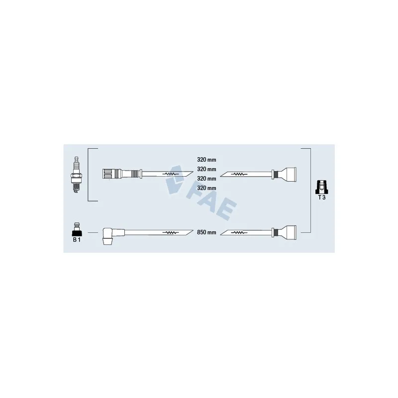 Kit de câbles d'allumage FAE 83220
