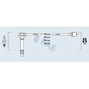 Kit de câbles d'allumage FAE 83235