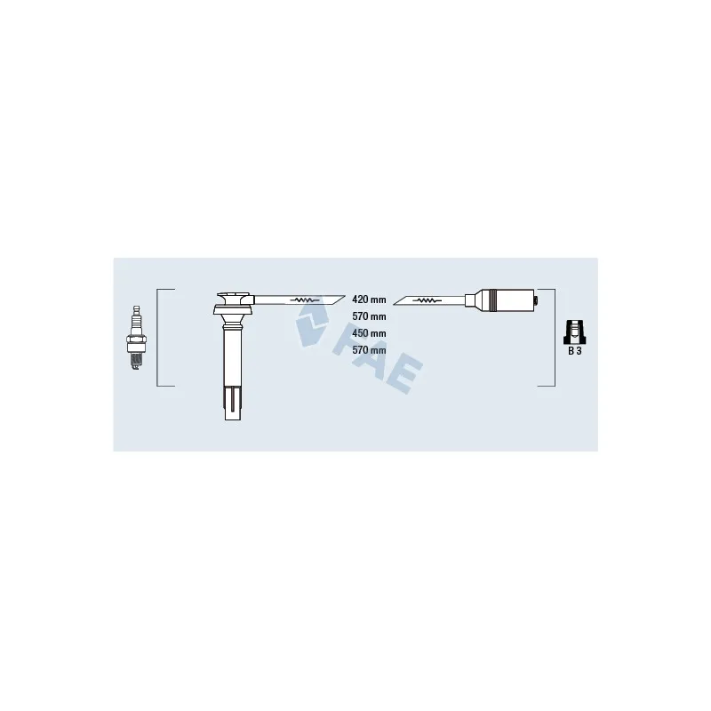 Kit de câbles d'allumage FAE 83236