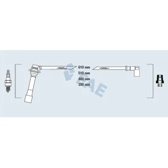 Kit de câbles d'allumage FAE 83261