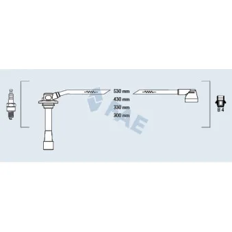 Kit de câbles d'allumage FAE 83262