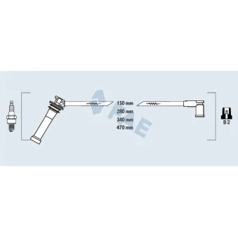 Kit de câbles d'allumage FAE 83263