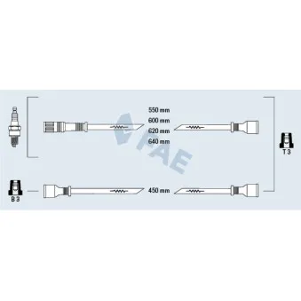 Kit de câbles d'allumage FAE 83270