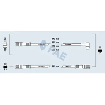 Kit de câbles d'allumage FAE 83490