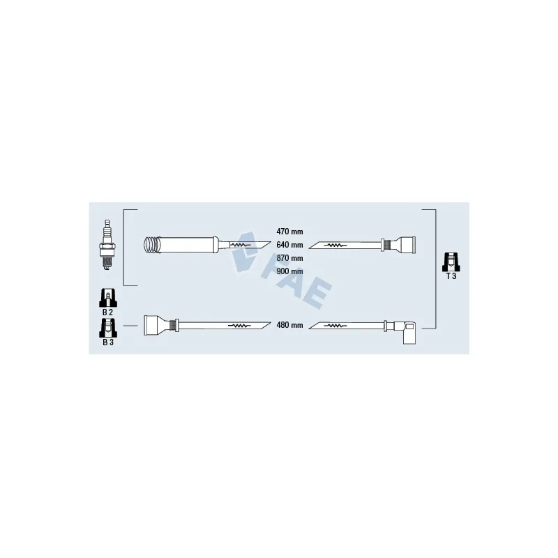 Kit de câbles d'allumage FAE 83550