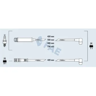 Kit de câbles d'allumage FAE 83560