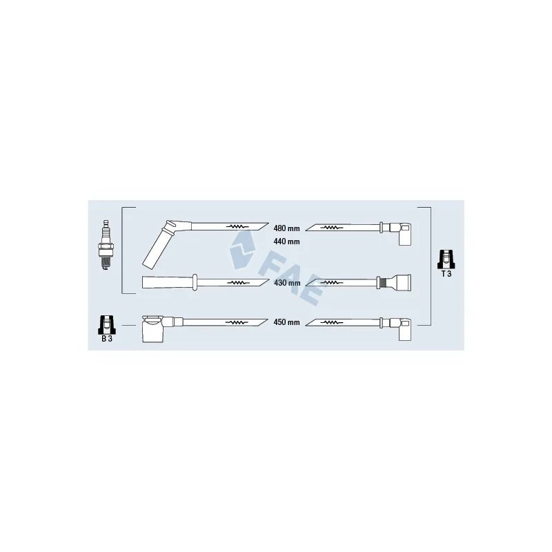 Kit de câbles d'allumage FAE 83561