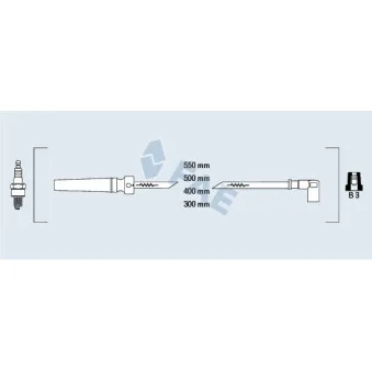 Kit de câbles d'allumage FAE 83564