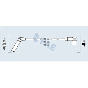 Kit de câbles d'allumage FAE 83565