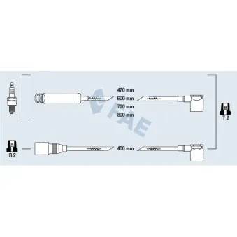Kit de câbles d'allumage FAE 83570