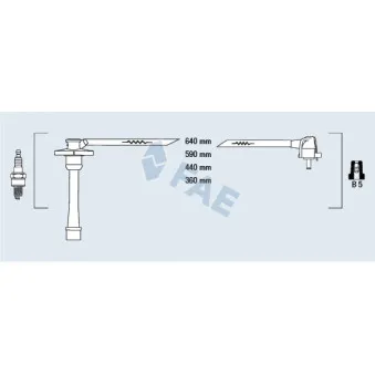 Kit de câbles d'allumage FAE 83581