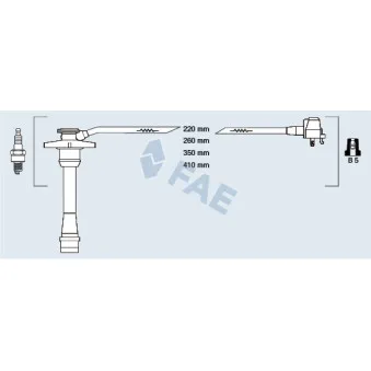 Kit de câbles d'allumage FAE 83588
