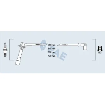 Kit de câbles d'allumage FAE 83641