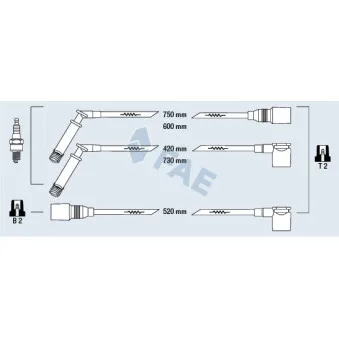 Kit de câbles d'allumage FAE 83800