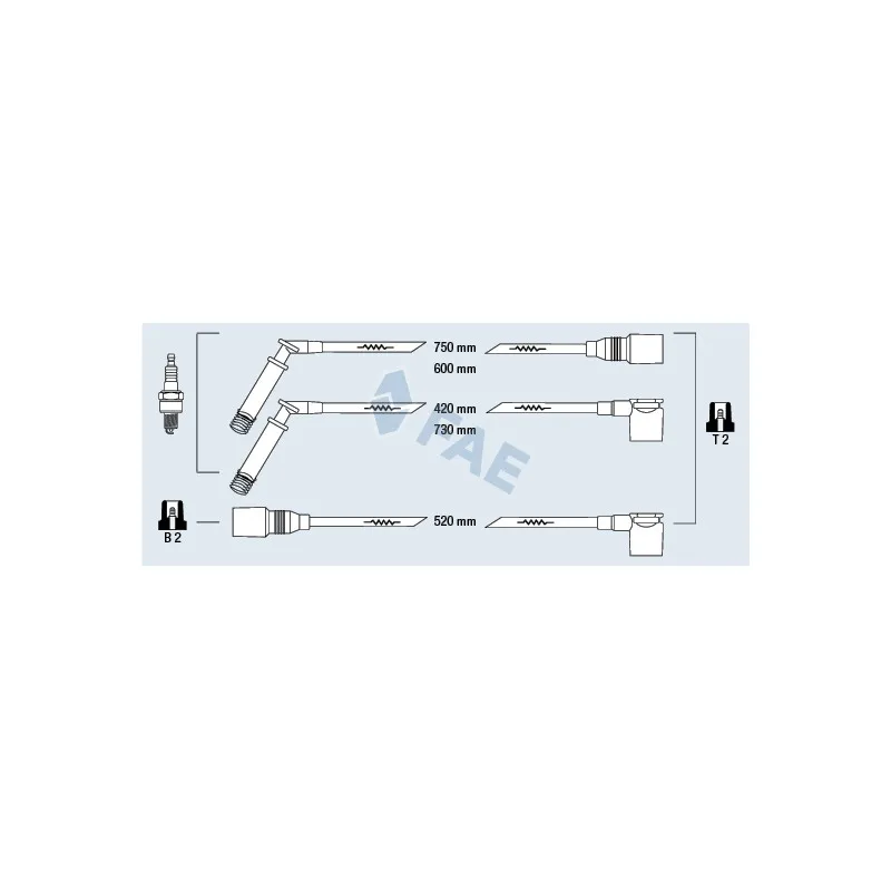 Kit de câbles d'allumage FAE 83800