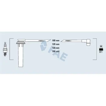 Kit de câbles d'allumage FAE 83981