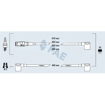 Kit de câbles d'allumage FAE 83990