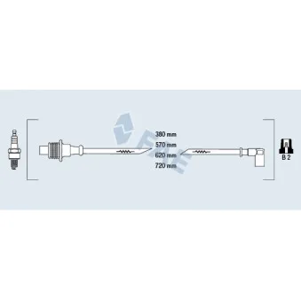 Kit de câbles d'allumage FAE 85010