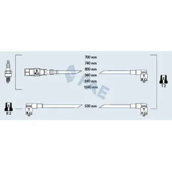 Kit de câbles d'allumage FAE 85070