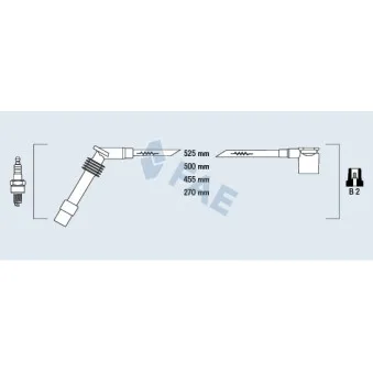 Kit de câbles d'allumage FAE 85084