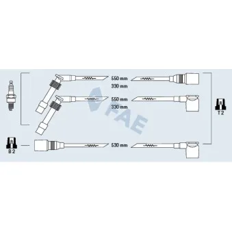 Kit de câbles d'allumage FAE 85087