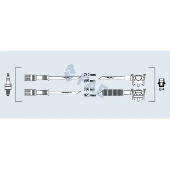 Kit de câbles d'allumage FAE 85112