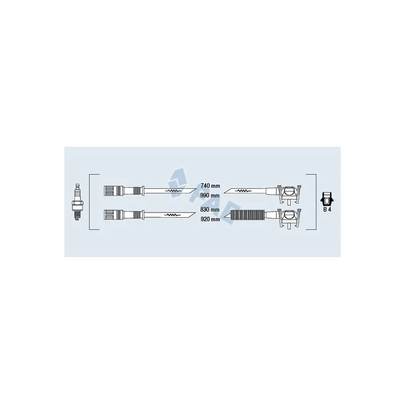 Kit de câbles d'allumage FAE 85112