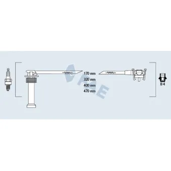 Kit de câbles d'allumage FAE 85120