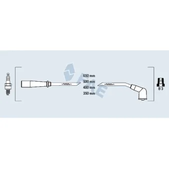 Kit de câbles d'allumage FAE 85147