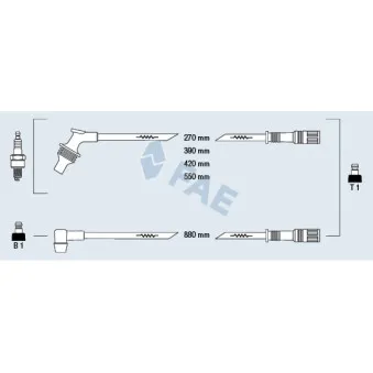 Kit de câbles d'allumage FAE 85260