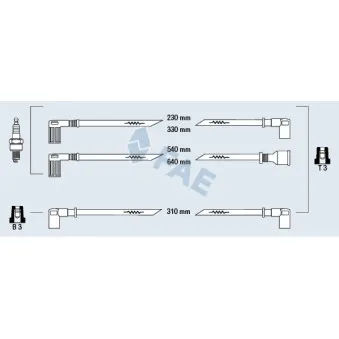 Kit de câbles d'allumage FAE 85270