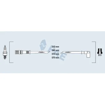 Kit de câbles d'allumage FAE 85280