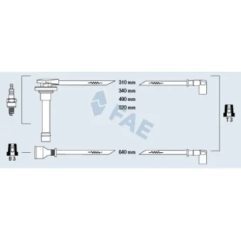 Kit de câbles d'allumage FAE 85320