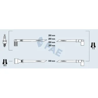 Kit de câbles d'allumage FAE 85370