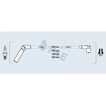 Kit de câbles d'allumage FAE 85379
