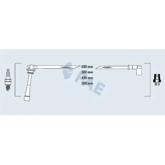 Kit de câbles d'allumage FAE 85391