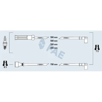 Kit de câbles d'allumage FAE 85410