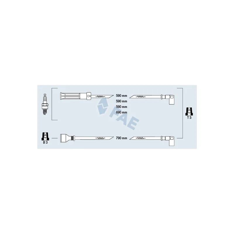 Kit de câbles d'allumage FAE 85410