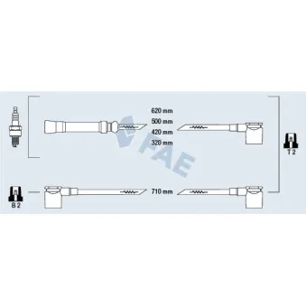 Kit de câbles d'allumage FAE 85440