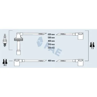 Kit de câbles d'allumage FAE 85480