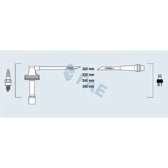 Kit de câbles d'allumage FAE 85485