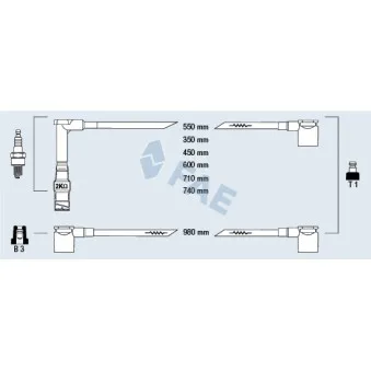 Kit de câbles d'allumage FAE 85500