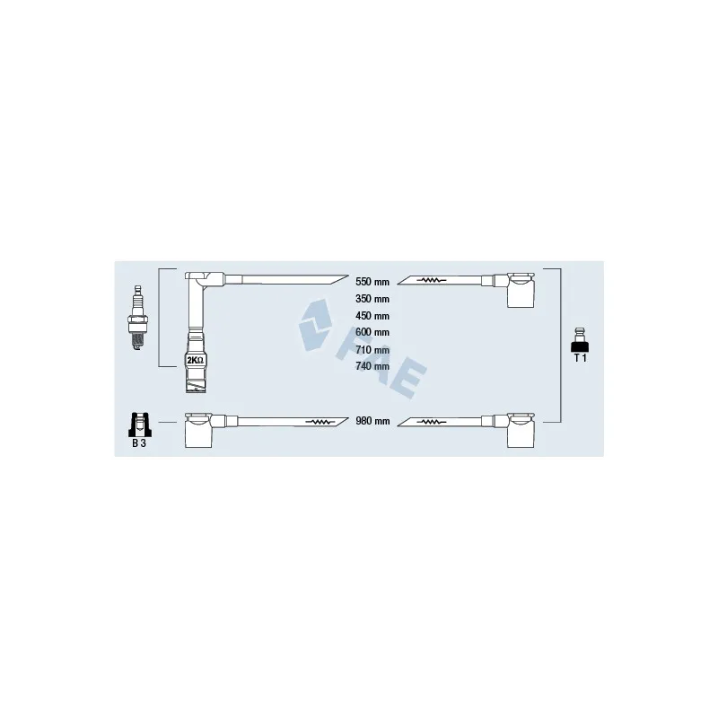 Kit de câbles d'allumage FAE 85500