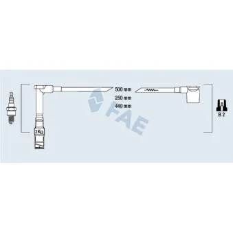 Kit de câbles d'allumage FAE 85510