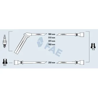Kit de câbles d'allumage FAE 85540