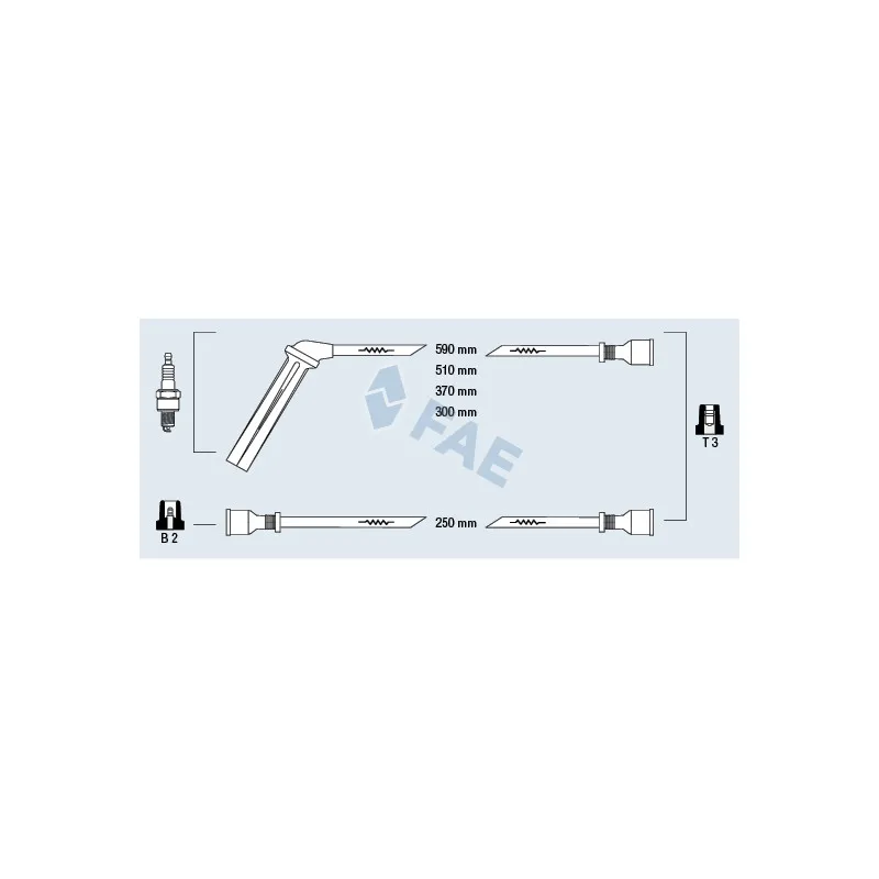 Kit de câbles d'allumage FAE 85540